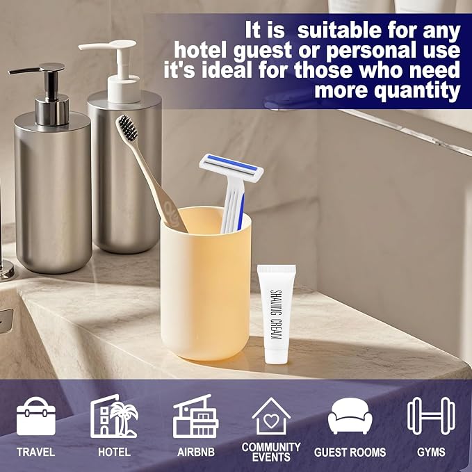 Disposable Razors in Bulk,razors individually wrapped bulk,Twin Blade Razors with Clear Safety Cap and Shaving Cream, Razors For Homeless, Hotel,Air Bnb,Shelter/Homeless/Travel(200 PCS)