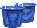 Large, Heavy Duty Fish Baskets, Blue, White Handles, Made in USA, 2-Pack