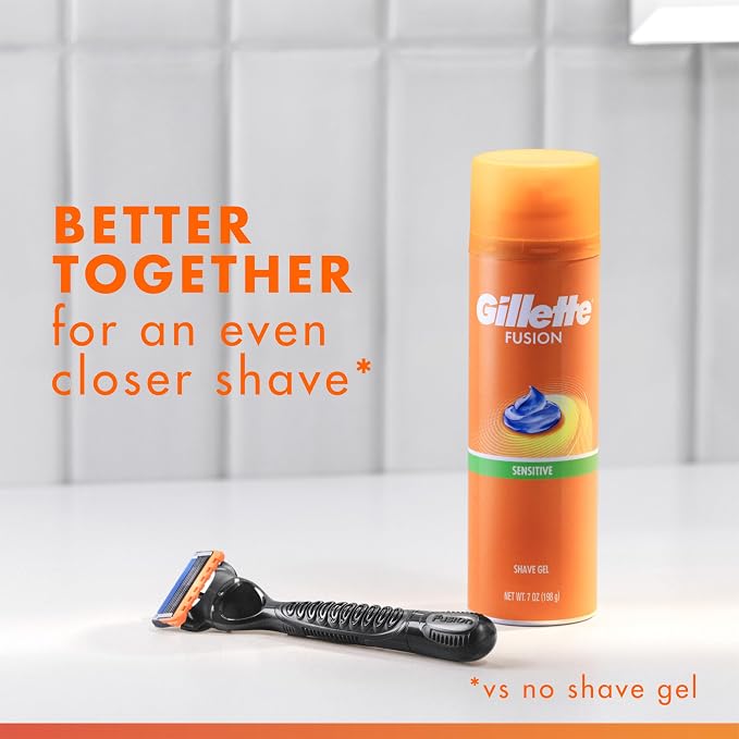 Gillette Fusion5 Ultra Sensitive Shave Gel, 7oz, Pack of 6