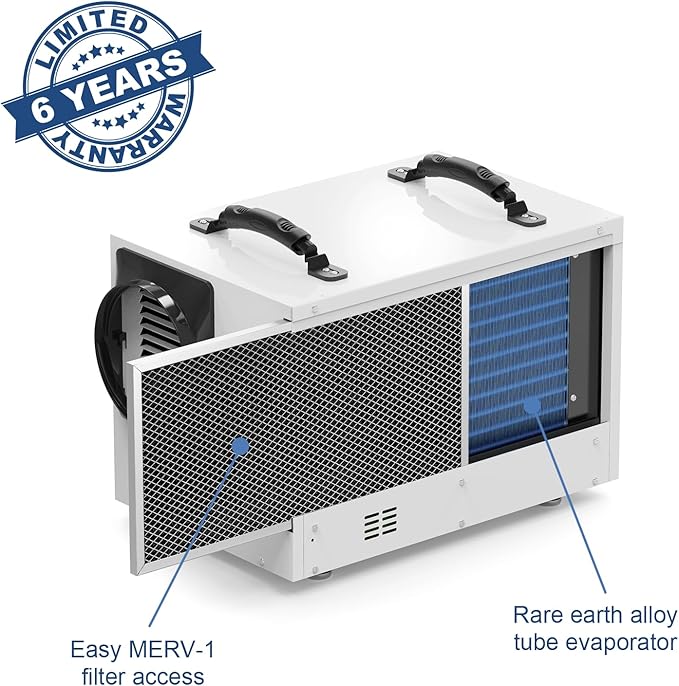 ALORAIR Crawl Space Dehumidifiers 120 PPD Moisture Removal, Crawlspace Dehumidifiers Commercial Dehumidifier for Basement, Auto Defrost, cETL Listed