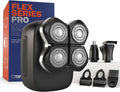 Freebird Electric Head & Body Hair Shaver - Mens Cordless Waterproof Razor with Rotary Blades (FlexSeries Pro, Shaver Kit)