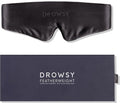 Drowsy Featherweight Silk Sleep Mask – Luxury Blackout Eye Mask for Sleeping & Travel, 100% Mulberry Silk, Lightweight Comfort, Adjustable Strap, Protects Skin & Hair (Moonlight Shadow)