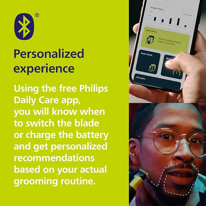 Philips Norelco OneBlade 360 with Connectivity Face & Body Hybrid Electric Trimmer & Shaver, QP4631/90 + Philips Norelco Genuine OneBlade 360 Blade Replacement Blades, 2 Count, QP420/80