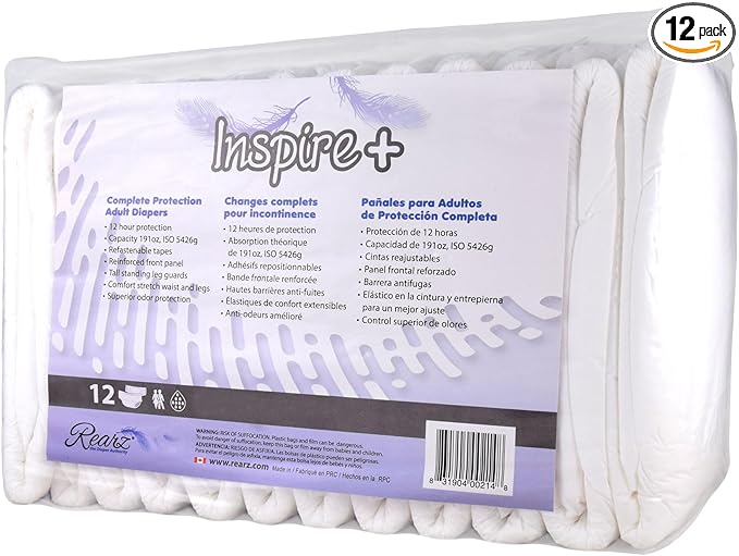 Rearz - Inspire+ Adult Nighttime Briefs (12 Pack) (X-Large)