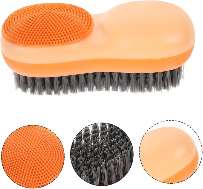 5pcs Laundry Brush Cleaning Scrub Brush Scrub Brush for Cleaning Lovely Scrub Brush Comfortable Grip Brush Shoe Washing Brush Laundry Cleaning Brush Shoes Scrub Brush Orange Step/1235