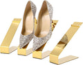 4-Pack Shoe Display Stand,High Heels Sandal Display Stand Gold | Stainless steel Material, Mirror-Polished for Retail Store Vendors Merchandise shoe rack