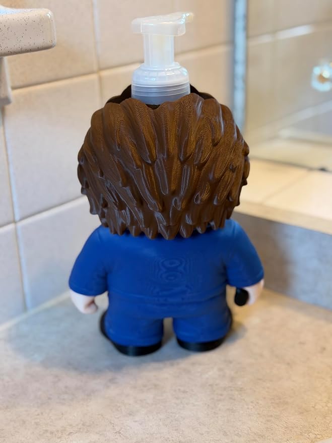 Halloween Scary Man Soap Dispenser Holder for Bath & Body Works | 3D Printed PLA, Fits 8 oz Foaming Soap, Hand Wash Only, Horror Collectible