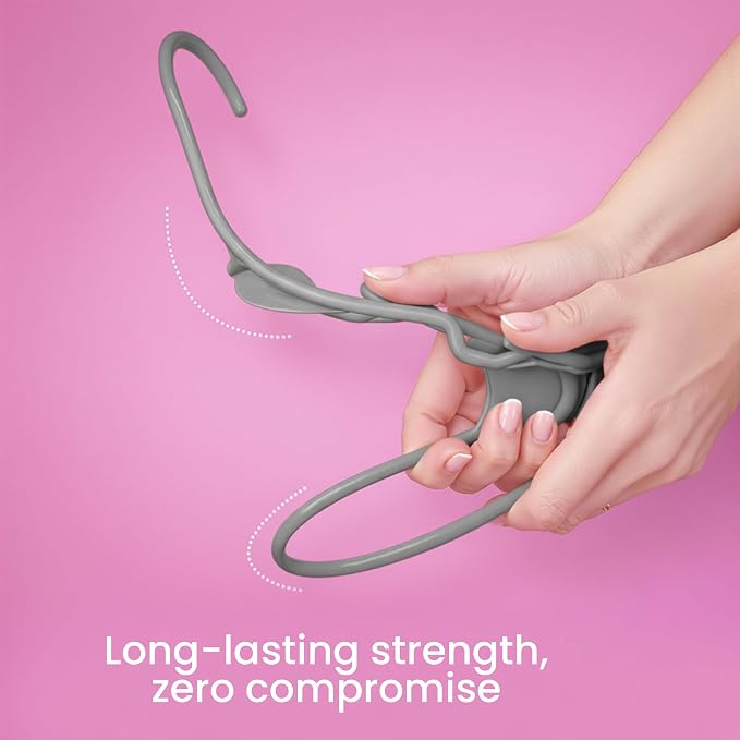 Utopia Home Plastic Hangers 20 Pack – Space Saving Clothes Hanger Grey | Durable & strong | Closet organizer & storage | Ideal for apartments, dorms & stocking stuffers