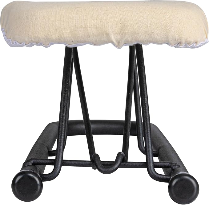 Household Essentials Accessory Sleeve Ironing Board, Plastic top, Foam Pad and Natural Cotton Cover, Heat-Resistant, Compact and Easy to Use, Matte Black Frame