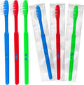 144 Disposable Toothbrushes Individually Wrapped, Bulk Disposable Toothbrushes Soft Bristles Perfect for Travel, Giveaways, Hotels, Airbnb, Dantel Office Supply