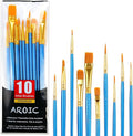 Acrylic Paint Brush Set, 1 Packs / 10 pcs Watercolor Brushes Painting Brush Nylon Hair Brushes for All Purpose Oil Watercolor Painting Artist Professional Kits