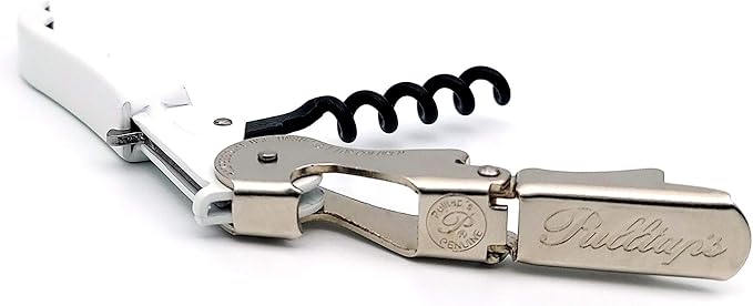 Pulltap's Genuine Slider 900 Waiter's Corkscrew – Double-Hinged Wine Key with Sliding Foil Cutter – Patented Design – Made in Spain – White (Blanco)