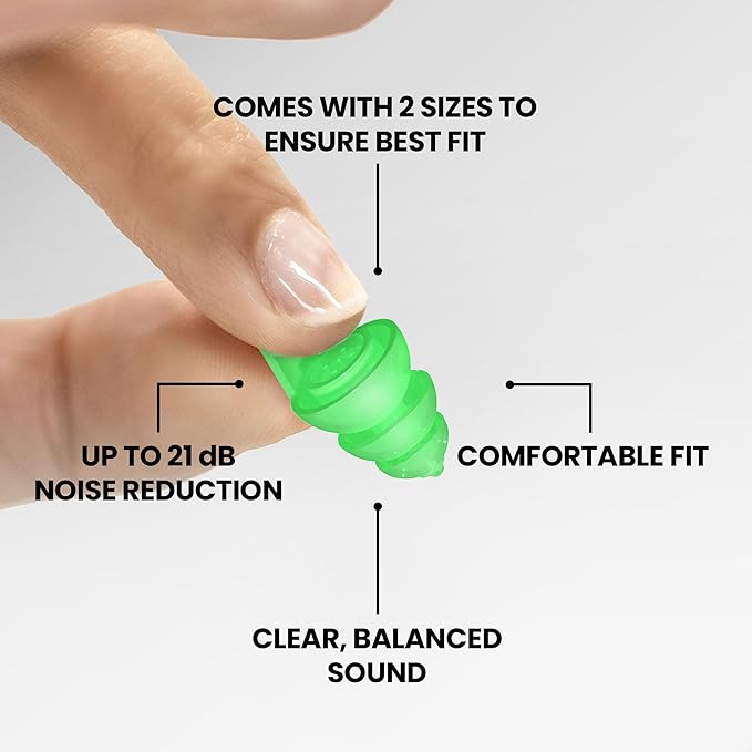 Eargasm Smaller Ears Afterglow Earplugs for Concerts, Festivals, Musicians, Night-Life Hearing Protection - Reusable Ear Plugs for Small Ear Canals, High Fidelity Noise Reduction up to 21 dB