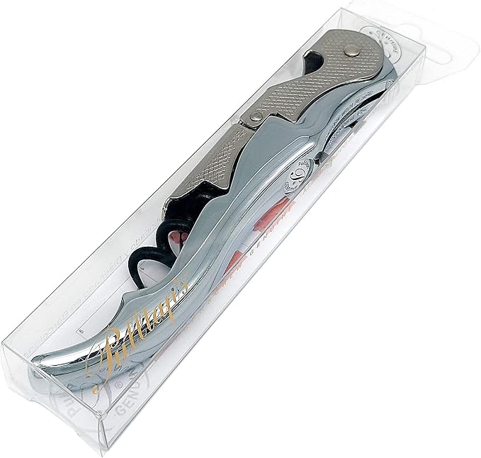 Pulltap's Genuine Slider Boss 150 Waiter's Corkscrew – Double-Hinged Wine Key with Sliding Foil Cutter – Patented Design – Made in Spain – Cromado (Chrome)