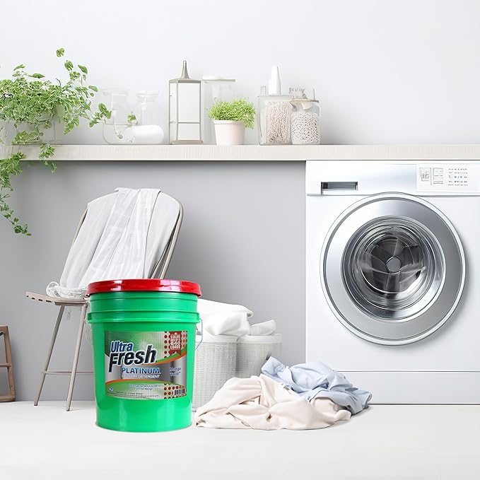Ultra Fresh Liquid Laundry Detergent Washing Soap, 3X Platinum, 5 Gal, Mango Twist - Concentrated Stain Remover and Odor Eliminator for HE and All Machine Types, Clothes, and Fabrics