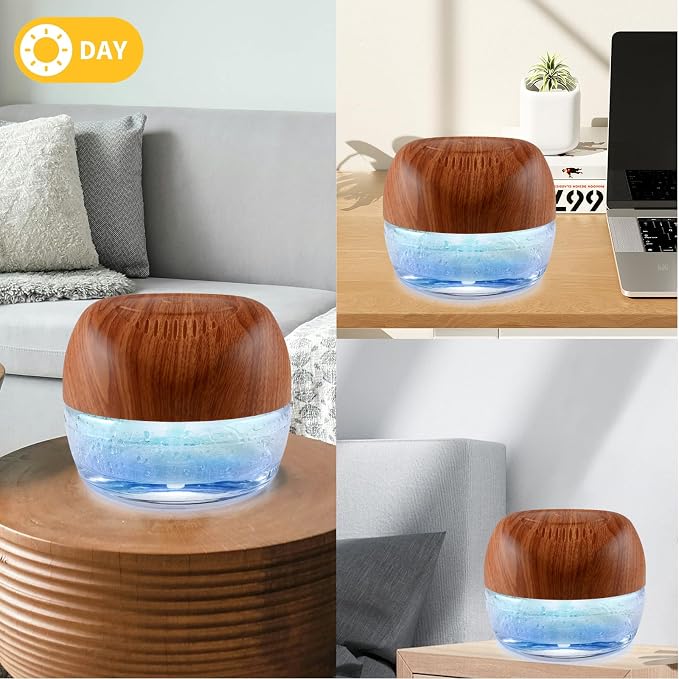 Water-Based Purifier Air Washer, Air Revitalizer & Freshener, Air Fresher with 7 LED Color Changing Light for Rooms (DarkYellow)