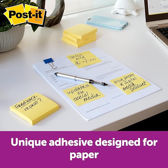 Post-it R33014YWM Original Pop-up Notes Value Pack, 3 x 3, Canary Yellow/Cape Town, 100-Sheet