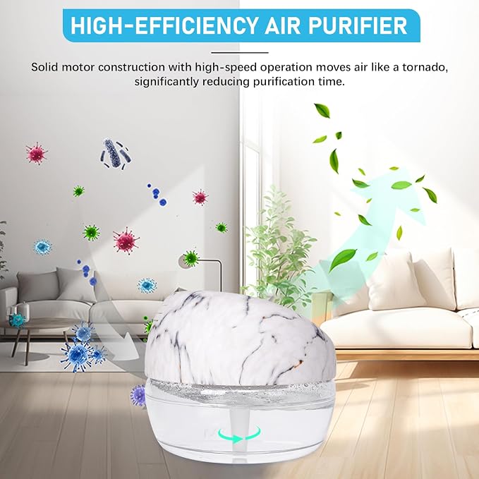 Purifier Air Washer, Air Fresher Aroma Diffuser for Home, Office, Air Purifier with Night Light (Marbling)