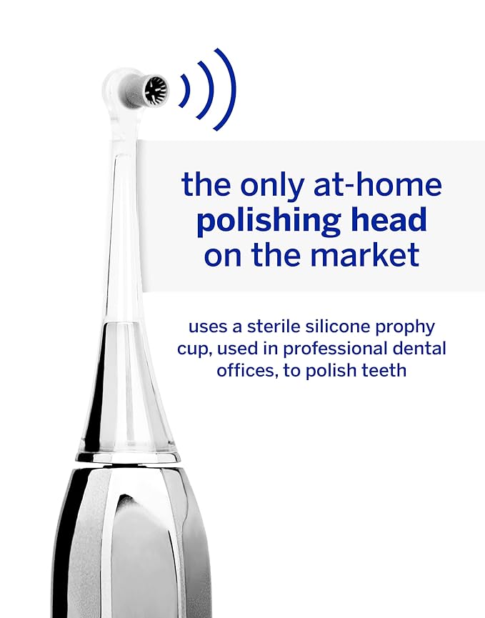 Supersmile Zina45™ Deluxe Sonic Pulse Toothbrush – Rechargeable Electric Brush with Angled Head & Travel Case – for Whiter Teeth and Healthier Gums, Silver