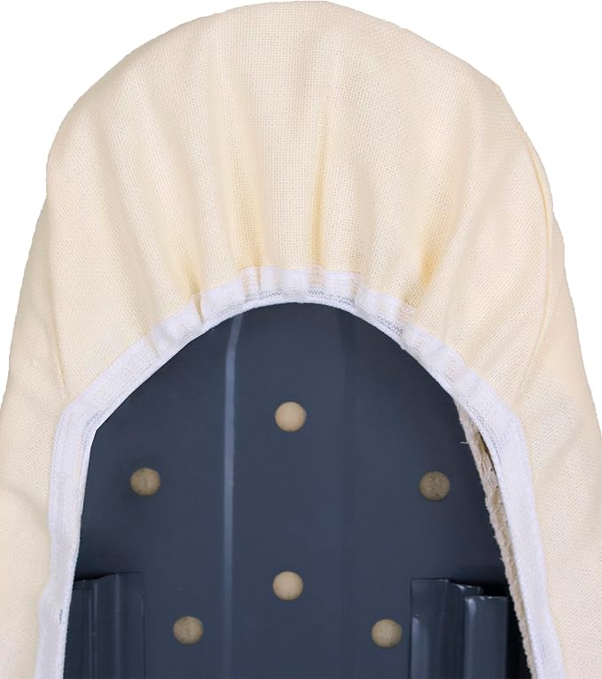 RITZ Professional Heavyweight Ironing Board Pad and Cover Set, Drawstring Closure, Cover and Pad Fits Standard Sized 54" Ironing Boards, Beige Cotton (Ironing Board Not Included)