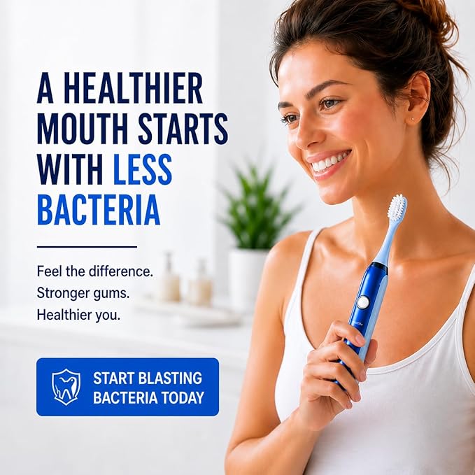 Sonic Gums Electric Toothbrush for Oral Health, Gum Disease, Gingivitis & Gum Recession - Extra Soft Sonic Toothbrush for Sensitive Gums, Plaque Removal & Periodontal Care