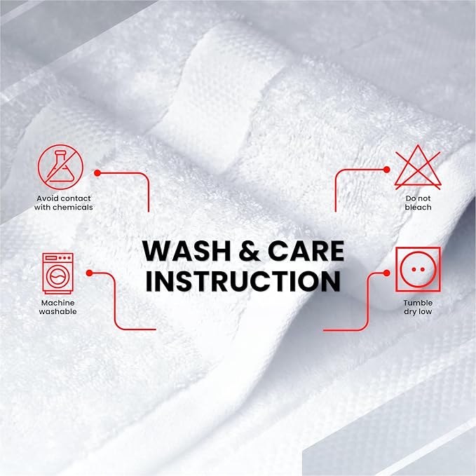Infinitee Xclusives Jumbo Bath Sheets Towels for Adults – 600 GSM (35X70 Inches)– 100% Ring Spun Cotton, Soft and Absorbent Large Bath Towels for Bathroom (Brilliant White)
