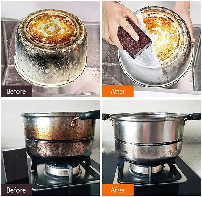 Carborundum Sponge 30pcs Magic Erasers Carborundum Removing Rust Cleaning Sponge Brush Kitchen Pot Dish Rust Removal