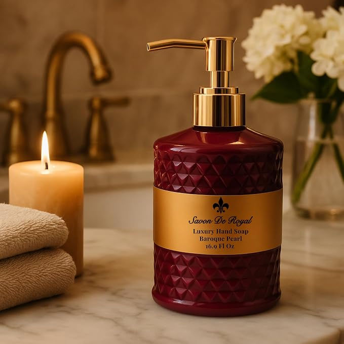 Savon De Royal Luxury Liquid Hand Soap, Jasmine-Vanilla-Sandalwood, 16.9 Fl Oz