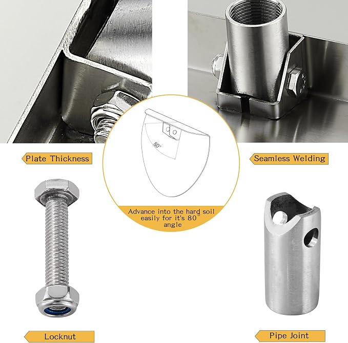 Stainless Steel Culvert Cleaning Hand Tool, For cleaning a 10" diameter culvert pipe, this size designed for culvert pipes with 10" I.D (handle is NOT included) Tool is 8 1/2" wide