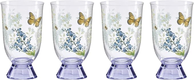 Lenox 897831 Butterfly Meadow Herbs Tall Tumblers, Set Of 4