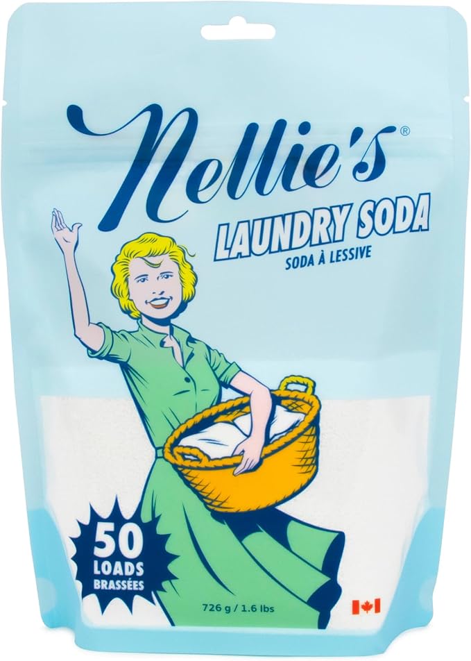 Nellie's Laundry Soda | Fragrance-Free Powder Laundry Detergent | 50 Loads | Septic-Safe, HE Compatible & Fragrance-Free - Concentrated Formula, Just 1 Tablespoon Per Load