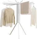 RFOUO Clothes Drying Rack Tripod Aluminum-16rods,Portable Foldable Drying Rack,Drying Rack Clothing for Laundry Bedroom Household