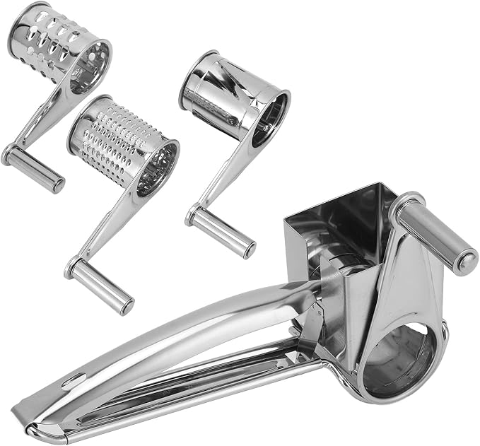 Cheese Grater, Handheld Grater Stainless Steel Cheese Grater Fruit Shredder Hand Held Grater Stainless Steel Used for Family Kitchen 3 X Grater Peeler