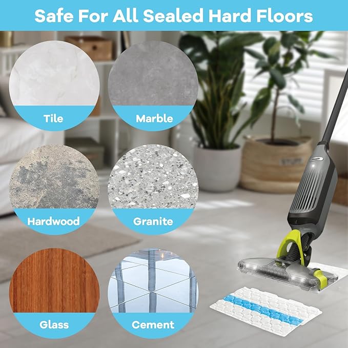 50 Pcs Disposable Mop Replacement Pads, Heavy Duty Cleaner Pad Refill Compatible with VM252 VM251 VM200 VM190 VC205 QM250 Models, Essential Household Vacuum Mops Replacement Accessories