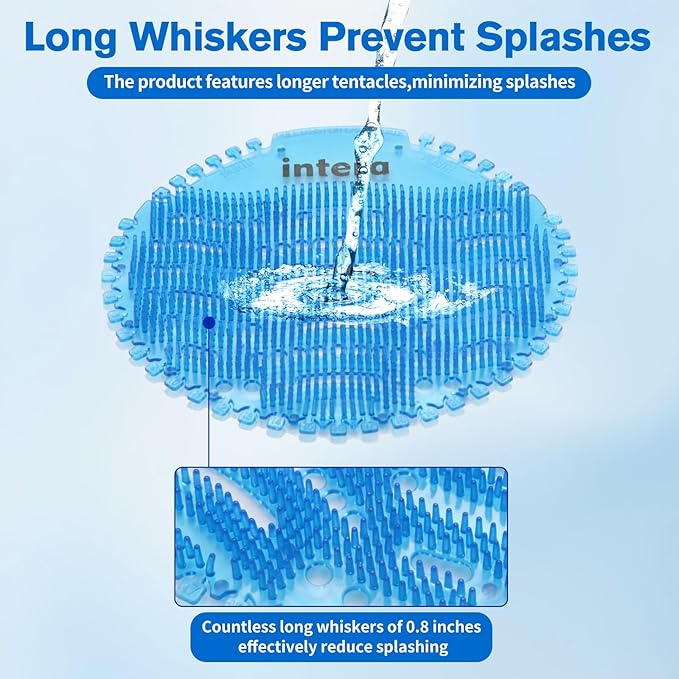 48 PACK Urinal Screen Deodorizer, 3D Wave Anti-Splash Odor Protection Urinal Cakes for Men Toilets, Long-Lasting Fresh Scents