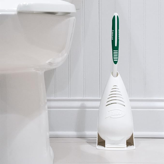 Libman 01022 Premium Angled Toilet Bowl Brush & Caddy, 4/Carton