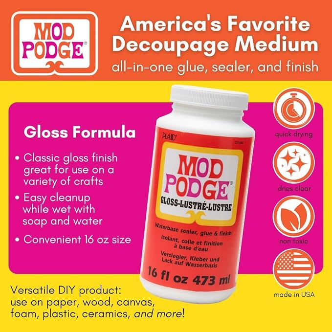Mod Podge Waterbase Sealer, 16 oz, Gloss Finish, WMCS11202A (Pack of 3)
