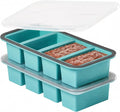 1 Cup Silicone Freezer Trays with Lid, Meal Prep Containers-2-Pack | Food-Grade Silicone, BPA-free, Food Freezer Mold for Soup, Stew, Sauce, Leftovers, Reinforced Alloy Frame, Dishwasher Safe