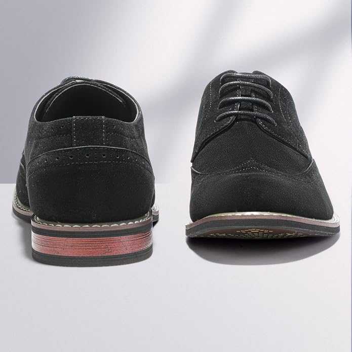 Mens Classic Cap Toe Dress Shoes Oxford for Office | Polished PU Outer Shell,Ventilated Comfortable Latex Insole. Formal Footwear Suited for Office Engagements ,Outings,Weddings