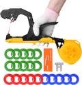 Cekegon Plant Tying Machine, 420g Tapener Tying Tool Plant Tying Tool with 10000pcs Staples 20 Rolls Tape (Yellow)