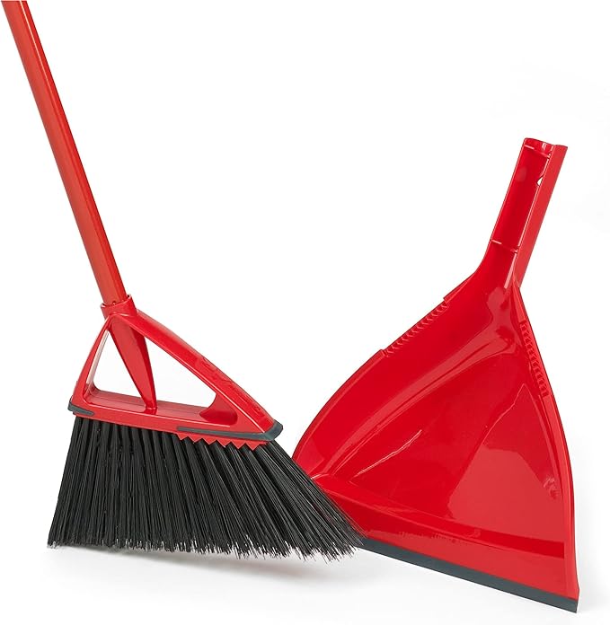 Vileda Oskar Angle Broom with Dust Pan