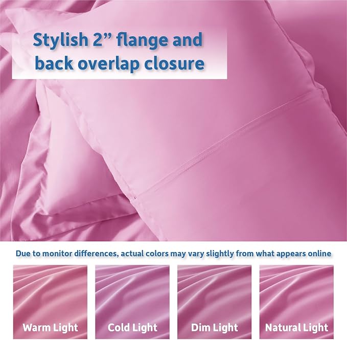 Nestl Twin Duvet Cover Set - Soft Double Brushed Light Pink Duvet Cover Twin XL, 2 Piece, with Button Closure, 1 Duvet Cover 68x90 inches and 1 Pillow Sham