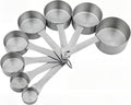 Measuring Cups Set 8, 18/8 Stainless Steel Measuring Cups Set, Metal Measuring Cups With 1/8, 1/4, 2/3, 3/4 Measuring Cup for Kitchen & Baking