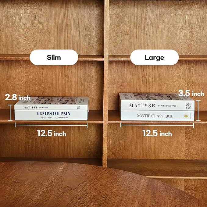 Decorative Cable Management Box - Book Shape Cord Organizer Box with Magnetic Closure for Home & Office (GoghMonet, Slim)