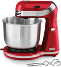 Dash Everyday Stand Mixer - Compact Tilt-Head Stand Mixer for Everyday Recipes - 6-Speed Power with Stainless Steel Bowl - Red, 3-Quart