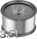 3.5L Stainless Steel Dog Water Bowl, No Spill Water Bowl for Dogs | Large Capacity, Slow Drinking Feeder, Splash Proof, with Anti-Slip Mat, Dishwasher Safe, Sturdy, Suitable for Mess Drinkers