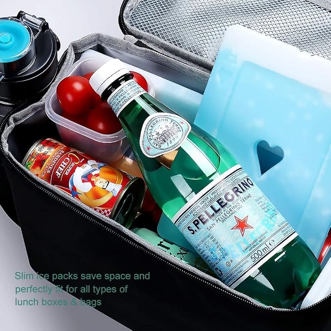 10pcs Ice Packs for Coolers – Slim Reusable Cool Packs for Lunch Boxes, Bags – Long Lasting Gel Freezer Ice Packs with Poker Design