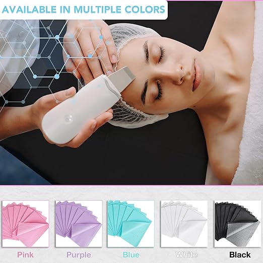 550 Pack Disposable Dental Bibs 13"x18", 3-Ply Waterproof Tattoo Bibs Sheet for Nail Salon, Dental Clinic, Feeding, Tattoo Shop (Black)
