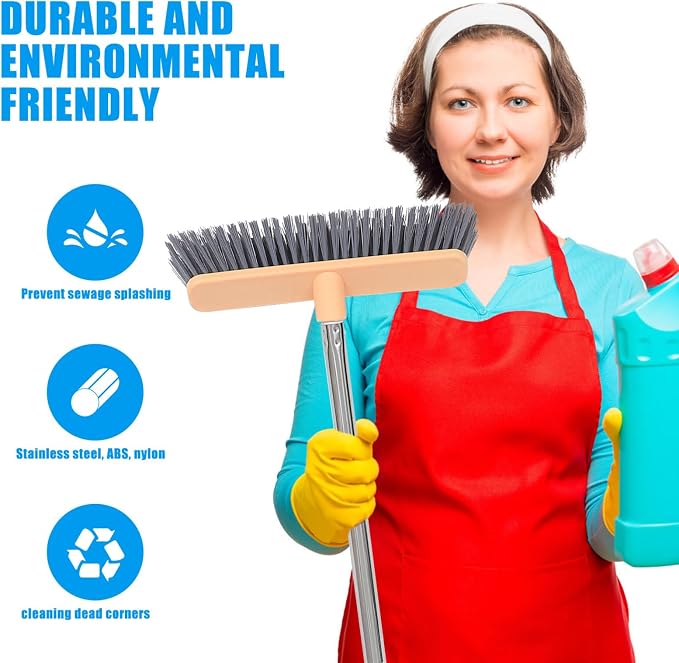 Healifty 1pc Handle Floor Sweeper Brush for Household Cleaning and Sturdy Design for Dust and Dirt Removal Kitchen Bathroom and Living Spaces
