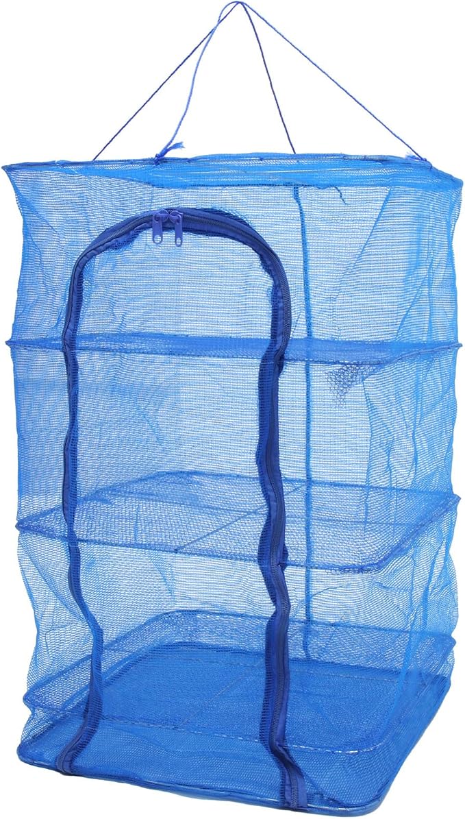 Gatuida Foldable Drying Rack Over The Door Shrimp Net Fish Trap Net Nylon Mesh